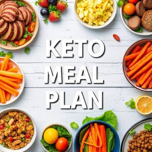 Image of a vibrant and colorful Keto Meal Plan